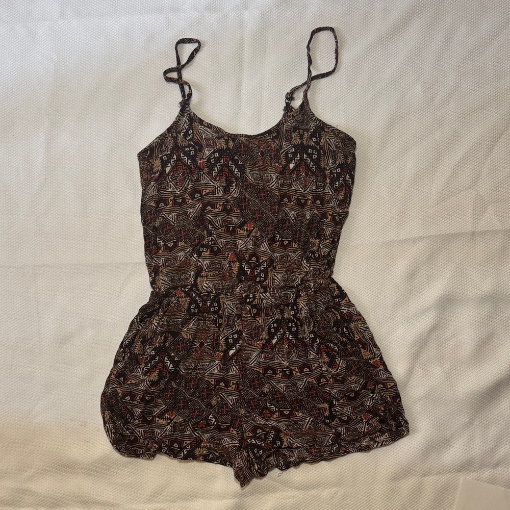 Forever 21 Multicolor Patterned Romper